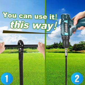 18\u201DGround Anchors，Trampoline Stakes， 3" Helix Diameter, with Drill Bits，Can Be Used Heavy Duty Anchor Hook for Camping Tent, Canopies, Car Ports, Sheds, Swing Sets, Securing Animals(6pcs)