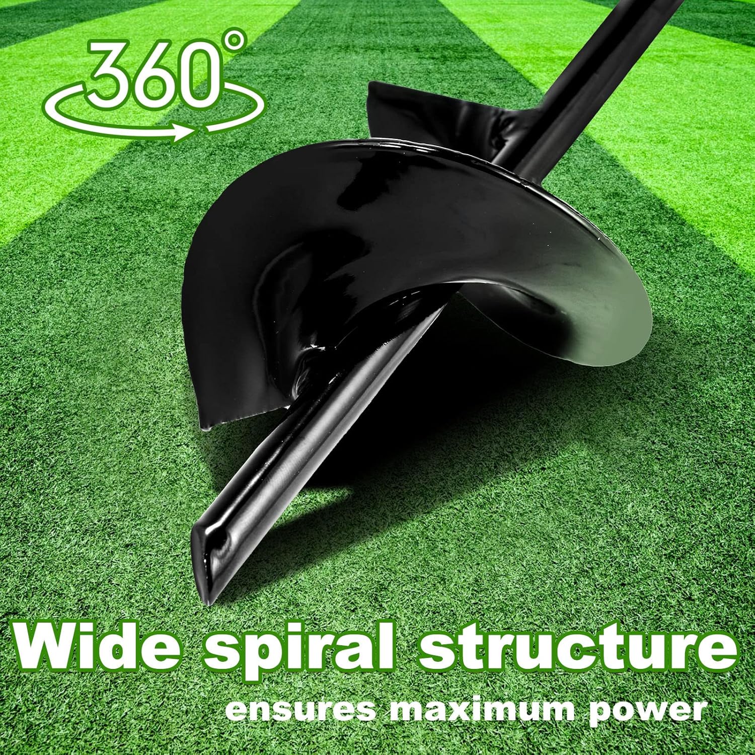 18\u201DGround Anchors，Trampoline Stakes， 3" Helix Diameter, with Drill Bits，Can Be Used Heavy Duty Anchor Hook for Camping Tent, Canopies, Car Ports, Sheds, Swing Sets, Securing Animals(6pcs)