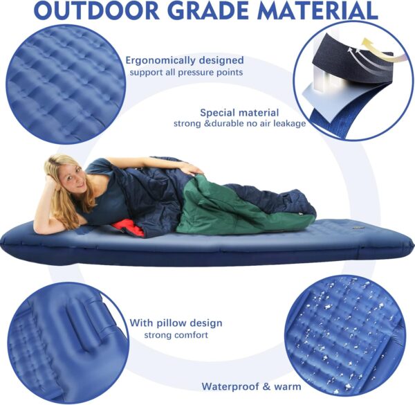 ABTOHE Self Inflating Sleeping pad - Sleeping pad for Camping,Thick 5 Inch Ultralight Camping Mattress with Built-in Pump,Lightweight Camping Mattress pad,Backpacking Sleeping pad