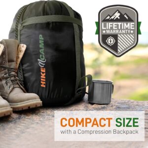 Backpacking Sleeping Bag Camping Gear - Mummy Sleeping Bag For Adults\/Teens w\/ Pillow, Bag - Outdoor Lightweight Weather Proof Sleeping Bag - Camping, Hiking Traveling - SereneLife
