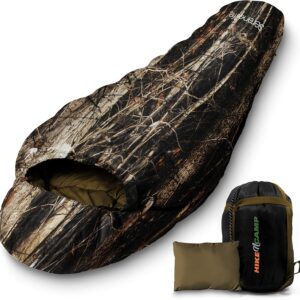 Backpacking Sleeping Bag Camping Gear - Mummy Sleeping Bag For Adults\/Teens w\/ Pillow, Bag - Outdoor Lightweight Weather Proof Sleeping Bag - Camping, Hiking Traveling - SereneLife