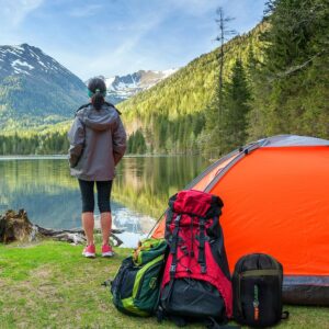Backpacking Sleeping Bag Camping Gear - Mummy Sleeping Bag For Adults\/Teens w\/ Pillow, Bag - Outdoor Lightweight Weather Proof Sleeping Bag - Camping, Hiking Traveling - SereneLife