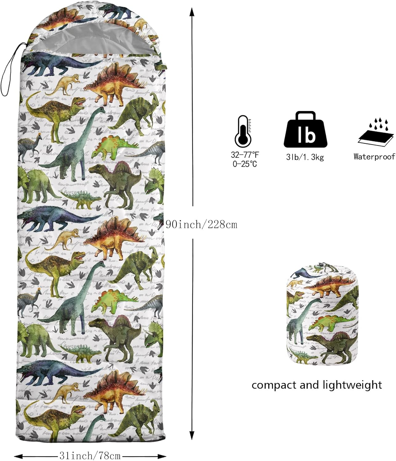 BailiPromise Camping Sleeping Bags,3 Season Warm & Cool Weather,Lightweight,Waterproof Sleeping Bags for Adults & Kids,Traveling,and Outdoors,Camping Gear Equipment