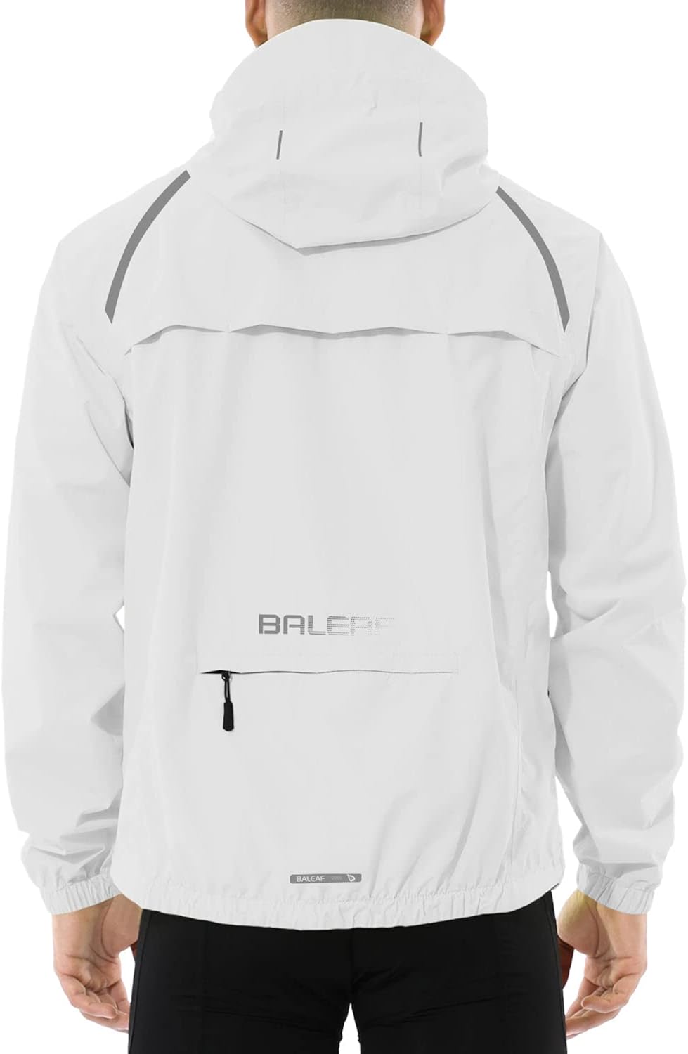 BALEAF Men's Cycling Rain Jacket Windbreaker Waterproof Running Gear Golf Mountain Biking Hood Lightweight Reflective