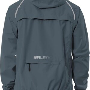 BALEAF Men's Cycling Rain Jacket Windbreaker Waterproof Running Gear Golf Mountain Biking Hood Lightweight Reflective