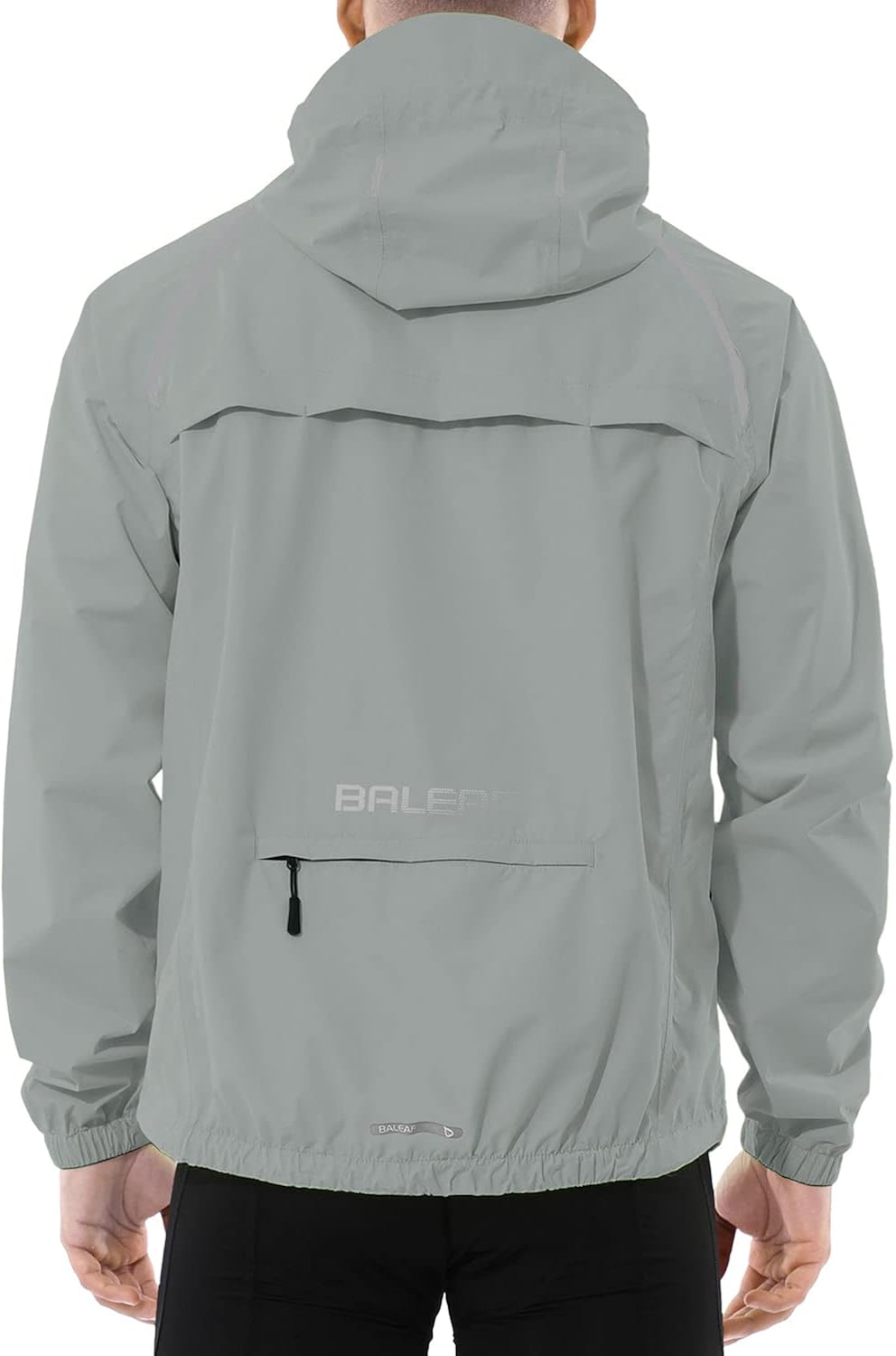 BALEAF Men's Cycling Rain Jacket Windbreaker Waterproof Running Gear Golf Mountain Biking Hood Lightweight Reflective