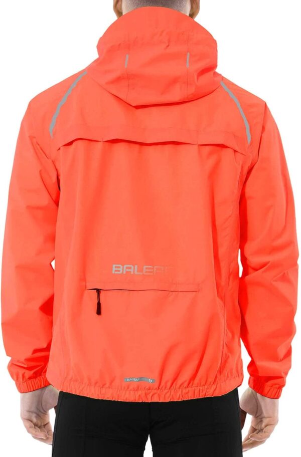 BALEAF Men's Cycling Rain Jacket Windbreaker Waterproof Running Gear Golf Mountain Biking Hood Lightweight Reflective