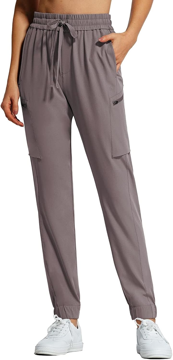BALEAF Women's Hiking Pants Quick Dry Lightweight Water Resistant Elastic Waist Cargo Pants for All Seasons