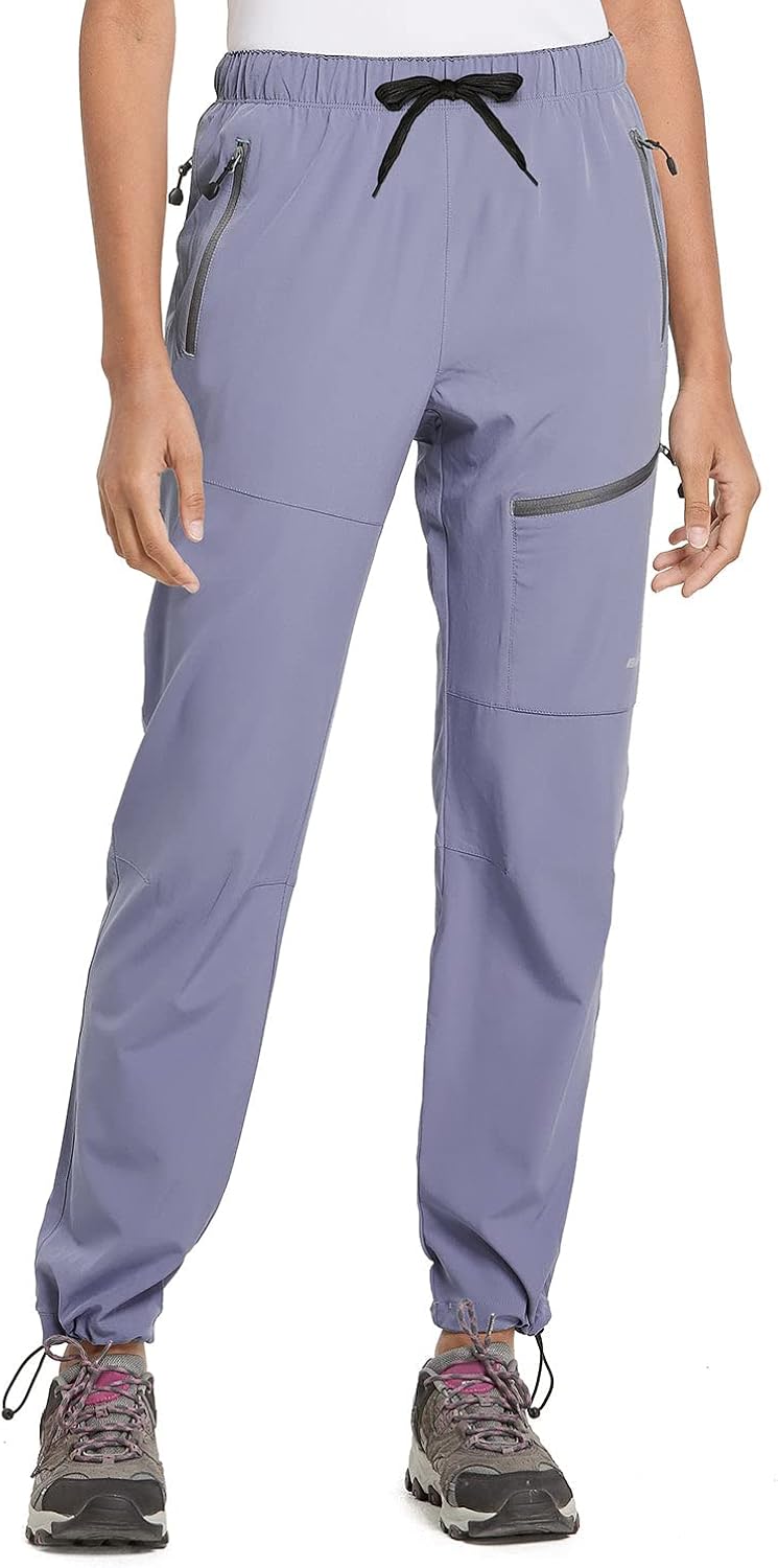 BALEAF Women's Hiking Pants Quick Dry Lightweight Water Resistant Elastic Waist Cargo Pants for All Seasons