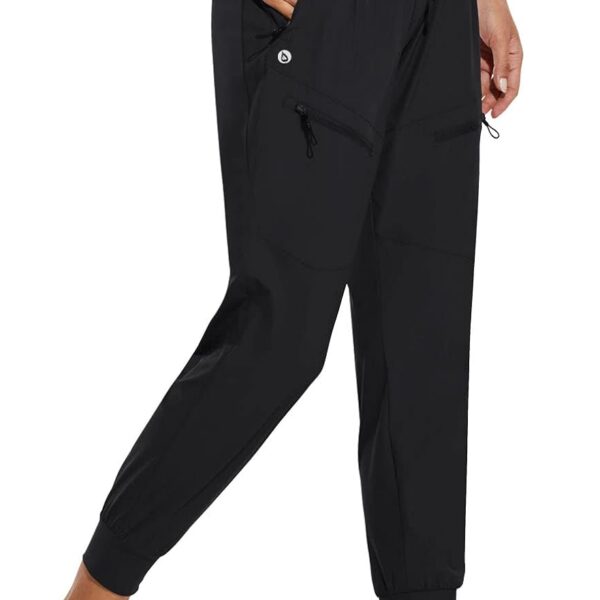 BALEAF Women's Joggers Lightweight Hiking Pants High Waist 5 Zipper Pockets Quick Dry Travel Athletic UPF50+