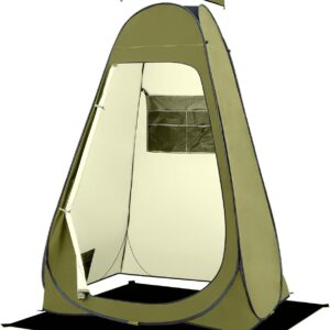 BRIAN & DANY Pop Up Shower Tent, Portable Changing Tent with Rain Shelter & Windows, Privacy Camping Tent for Hiking Beach, UPF 50+ & Waterproof, 47.2" x 47.2" x 74.8"