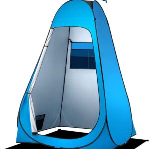 BRIAN & DANY Pop Up Shower Tent, Portable Changing Tent with Rain Shelter & Windows, Privacy Camping Tent for Hiking Beach, UPF 50+ & Waterproof, 47.2" x 47.2" x 74.8"