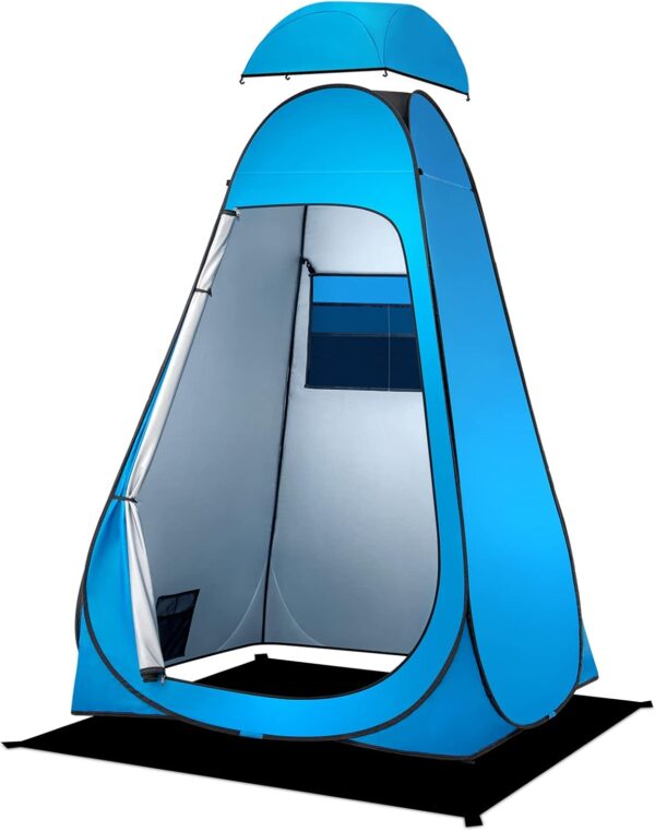 BRIAN & DANY Pop Up Shower Tent, Portable Changing Tent with Rain Shelter & Windows, Privacy Camping Tent for Hiking Beach, UPF 50+ & Waterproof, 47.2" x 47.2" x 74.8"