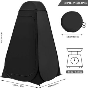 BRIAN & DANY Pop Up Shower Tent, Portable Changing Tent with Rain Shelter & Windows, Privacy Camping Tent for Hiking Beach, UPF 50+ & Waterproof, 47.2" x 47.2" x 74.8"