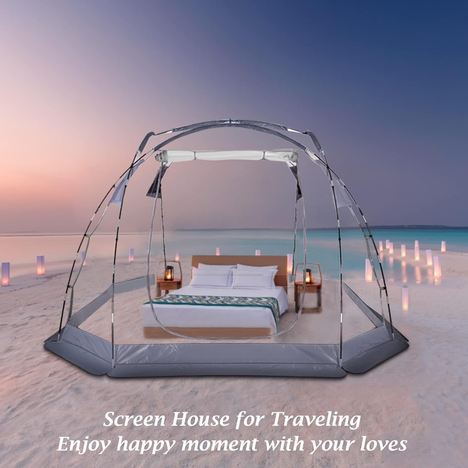 Bubble Tent 4-6 People Transparent Tent 10 'x10' Outdoor Tent Cold and Waterproof Suitable for Terrace, Canopy, Backyard Star Watching Camping Portable Tent