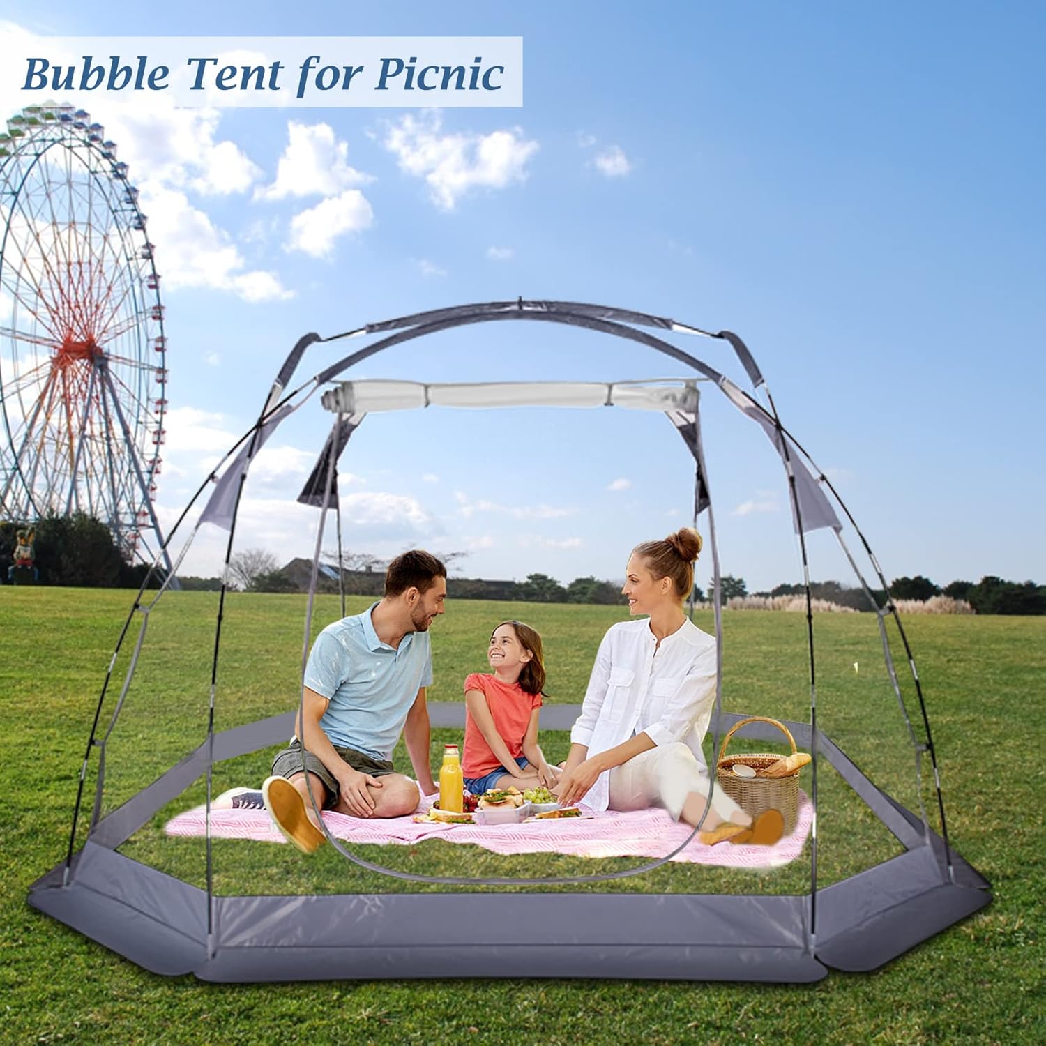 Bubble Tent 4-6 People Transparent Tent 10 'x10' Outdoor Tent Cold and Waterproof Suitable for Terrace, Canopy, Backyard Star Watching Camping Portable Tent