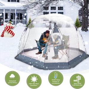 Bubble Tent 4-6 People Transparent Tent 10 'x10' Outdoor Tent Cold and Waterproof Suitable for Terrace, Canopy, Backyard Star Watching Camping Portable Tent