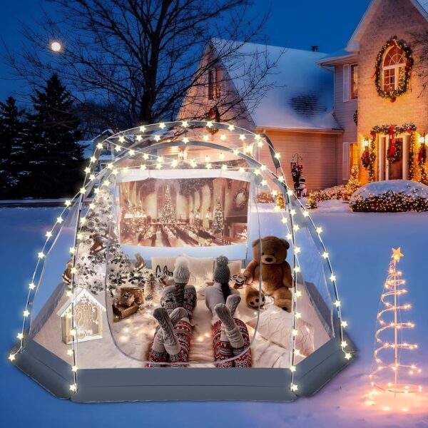 Bubble Tent 4-6 People Transparent Tent 10 'x10' Outdoor Tent Cold and Waterproof Suitable for Terrace, Canopy, Backyard Star Watching Camping Portable Tent