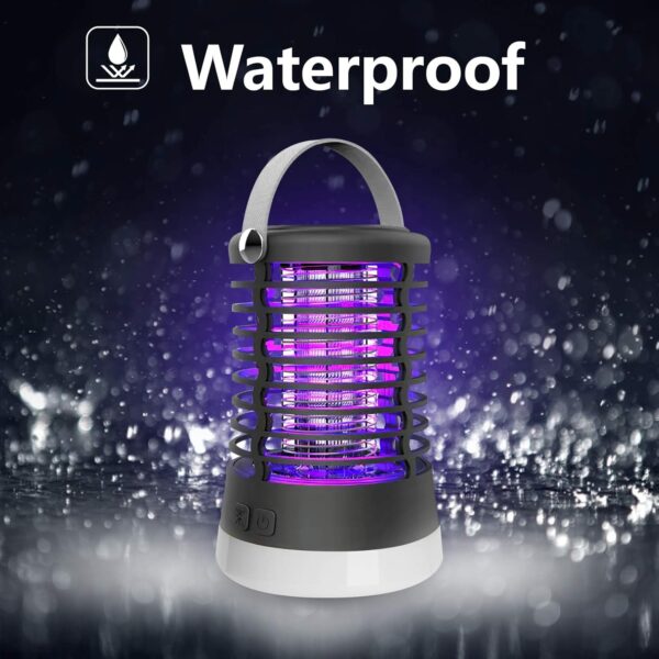 Bug Zapper Outdoor Bug Repellent Rechargeable Camping Lamp Waterproof Mosquito Killer Fly Trap Mosquito Repellent Portable Bug Zapper for Outdoor, Patio, Camping Accessories, Camping Gear Must Haves