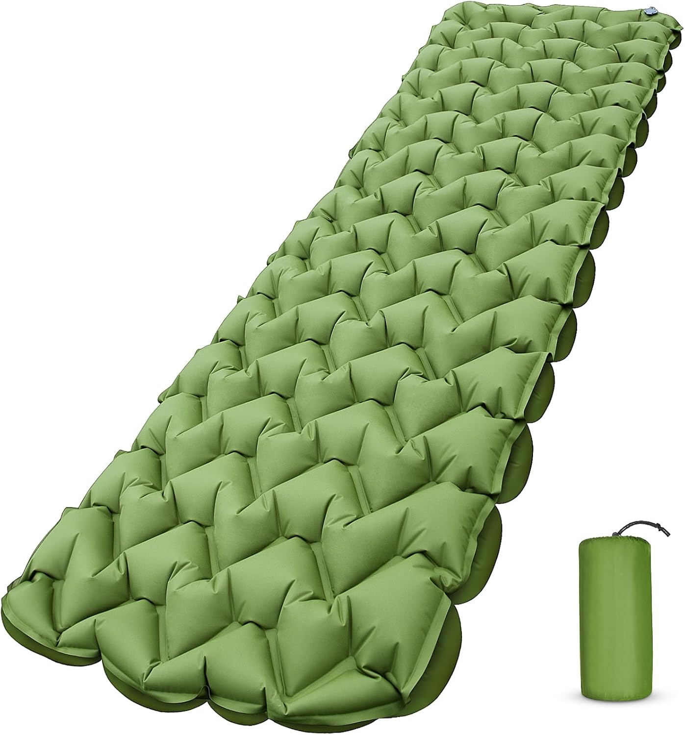 Camping Sleeping Pad, Ultralight Camping Mat with Pillow Built-in Foot Pump Inflatable Sleeping Pads Compact for Camping Backpacking Hiking Traveling