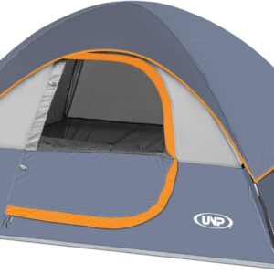 Camping Tent 4 Person, Waterproof Windproof Tent with Rainfly Easy Set up-Portable Dome Tents for Camping