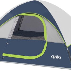 Camping Tent 4 Person, Waterproof Windproof Tent with Rainfly Easy Set up-Portable Dome Tents for Camping