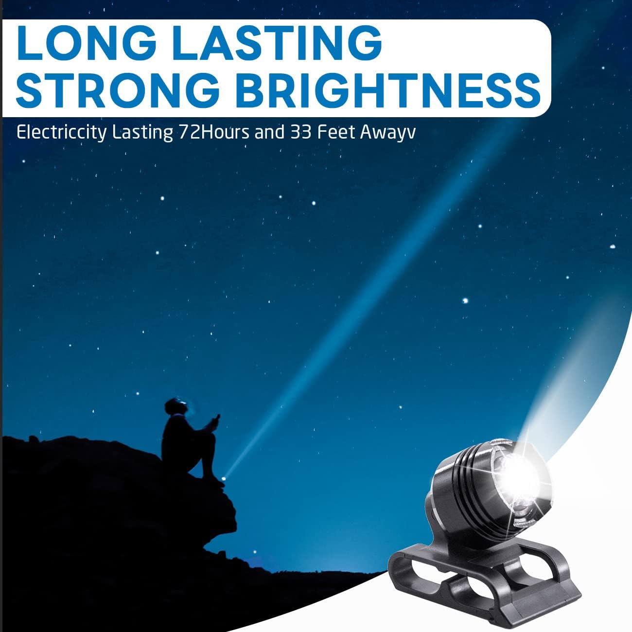 CHORPETI Headlights for Croc, 2pcs Lights Flashlights for Shoes, Waterproof Croc Shoe Headlight Accessories for Night Runners Dog Walking, Hiking, Camping, Suitable for Adults Kids