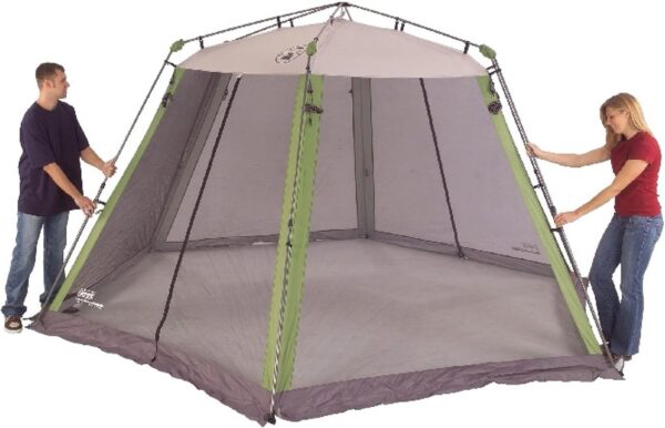 Coleman Screened Canopy Tent with Instant Setup, 15 x 13ft Sun Shade Tent with Carry Bag and Pre-Attached Guy Lines, Shelter Sets Up in About 60 Seconds
