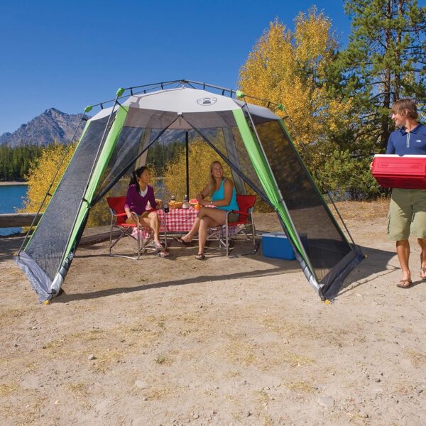 Coleman Screened Canopy Tent with Instant Setup, 15 x 13ft Sun Shade Tent with Carry Bag and Pre-Attached Guy Lines, Shelter Sets Up in About 60 Seconds