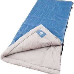 Coleman Sun Ridge Cool-Weather Sleeping Bag 40°F Lightweight for Adults, Camping Sleeping Bag with Easy Packing and Draft Tube to Prevent Heat from Escaping