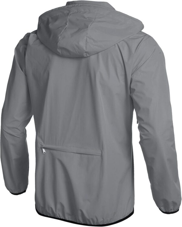 COOFANDY Men's Packable Rain Jacket Lightweight Waterproof Raincoat with Hood Outdoor Running Hiking Cycling