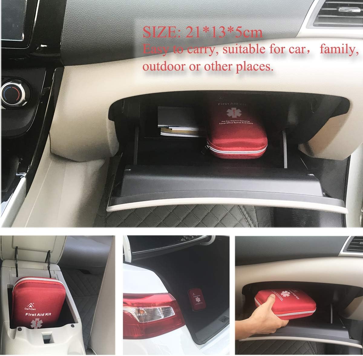 deftget 163 Pieces First Aid Kit Waterproof IFAK Molle System Portable Essential Injuries Medical Emergency Equipment Survival Kits for Car Kitchen Camping Travel Office Sports Home