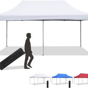 Diophros 10x20 Outdoor Pop up Canopy Tent, Waterproof Patio Tent with 6 Removable Sidewalls, Heavy Duty Outdoor Rooftop Tent Portable Gazebo Wedding BBQ for Catering Garden Beach Camping