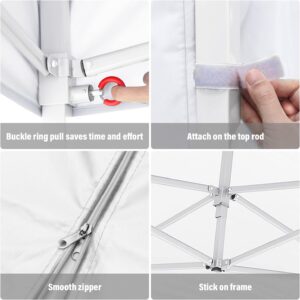 Diophros 10x20 Outdoor Pop up Canopy Tent, Waterproof Patio Tent with 6 Removable Sidewalls, Heavy Duty Outdoor Rooftop Tent Portable Gazebo Wedding BBQ for Catering Garden Beach Camping