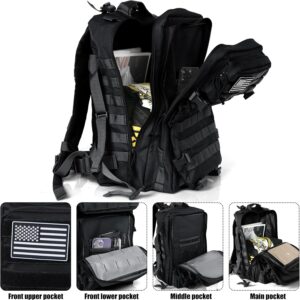 ELFTREE 45L Military Tactical Backpacks, 3 Day Assault Pack, Large Army Bug Out Bag With Molle System for Men and Women Camping, Hiking Trekking Rucksack