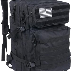 ELFTREE 45L Military Tactical Backpacks, 3 Day Assault Pack, Large Army Bug Out Bag With Molle System for Men and Women Camping, Hiking Trekking Rucksack