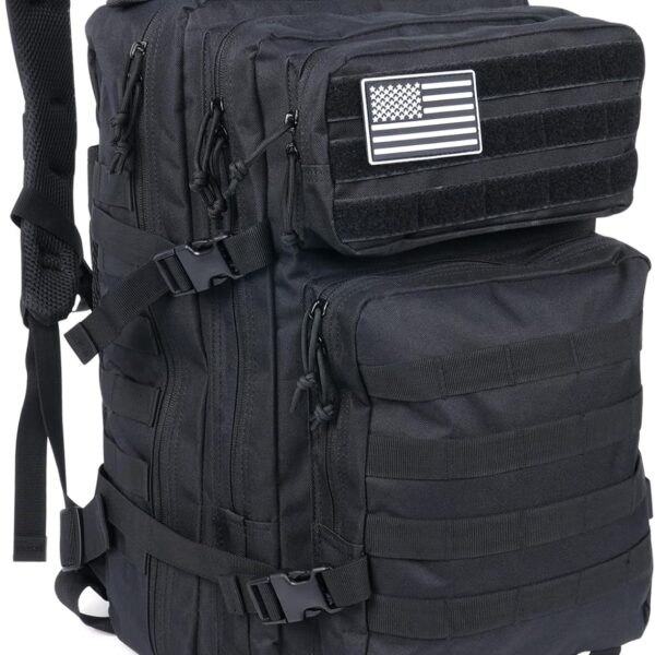 ELFTREE 45L Military Tactical Backpacks, 3 Day Assault Pack, Large Army Bug Out Bag With Molle System for Men and Women Camping, Hiking Trekking Rucksack