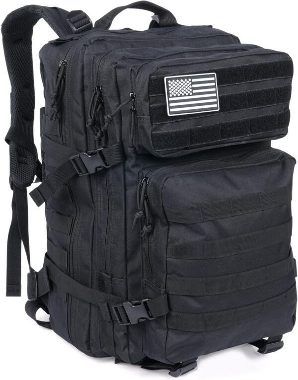ELFTREE 45L Military Tactical Backpacks, 3 Day Assault Pack, Large Army Bug Out Bag With Molle System for Men and Women Camping, Hiking Trekking Rucksack