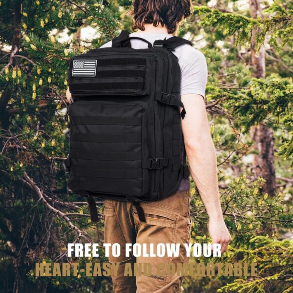 ELFTREE 45L Military Tactical Backpacks, 3 Day Assault Pack, Large Army Bug Out Bag With Molle System for Men and Women Camping, Hiking Trekking Rucksack