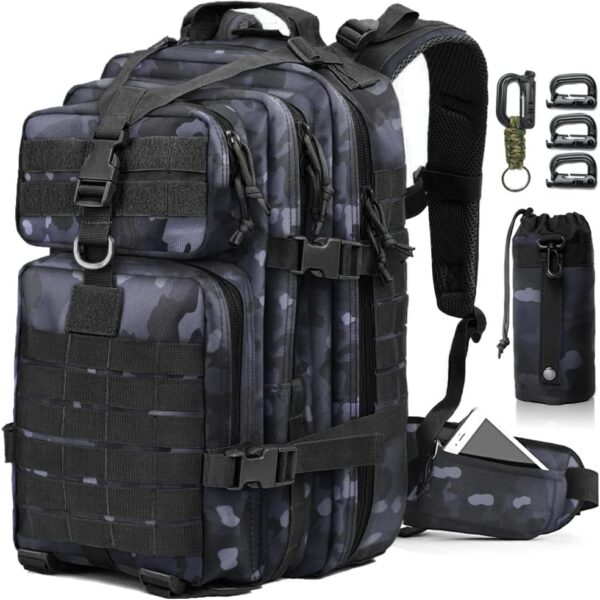 EMDMAK Military Tactical Backpack, Large Military Pack Army 3 Day Assault Pack Molle Bag Rucksack