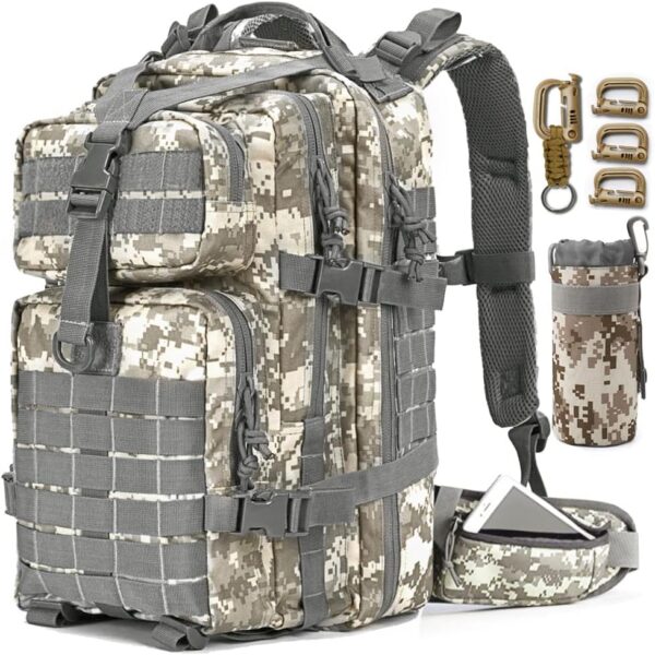 EMDMAK Military Tactical Backpack, Large Military Pack Army 3 Day Assault Pack Molle Bag Rucksack