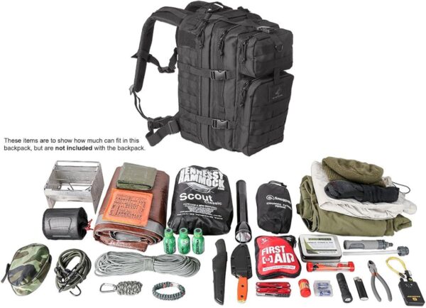 Exos Bravo Tactical Assault Hiking Camping Backpack Rucksack Bug Out Bag Daypack MOLLE Equipped Hydration Pack Compatible