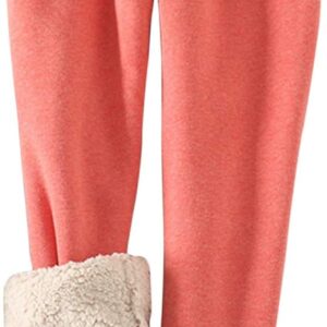 Flygo Women's Winter Warm Fleece Joggers Pants Sherpa Lined Athletic Active Sweatpants