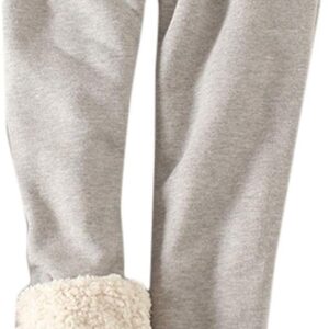 Flygo Women's Winter Warm Fleece Joggers Pants Sherpa Lined Athletic Active Sweatpants