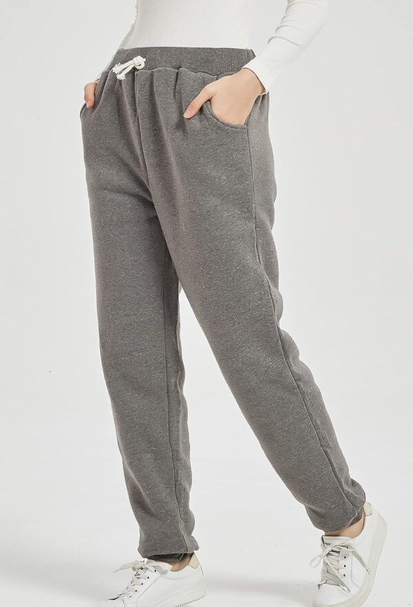 Flygo Women's Winter Warm Fleece Joggers Pants Sherpa Lined Athletic Active Sweatpants