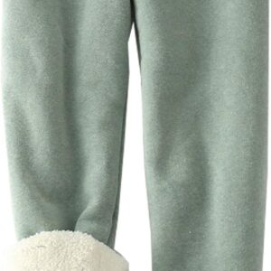 Flygo Women's Winter Warm Fleece Joggers Pants Sherpa Lined Athletic Active Sweatpants