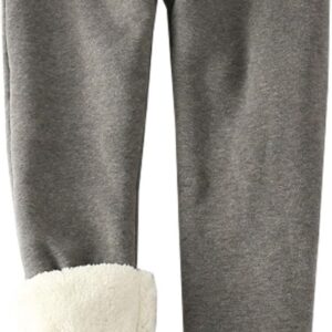 Flygo Women's Winter Warm Fleece Joggers Pants Sherpa Lined Athletic Active Sweatpants