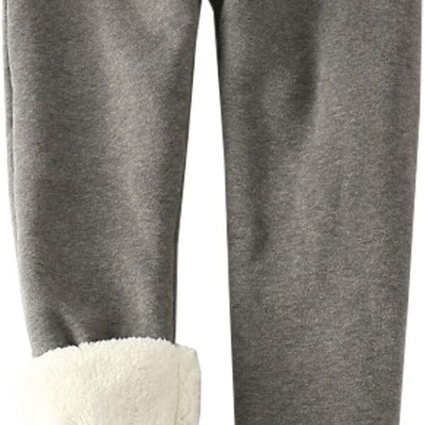Flygo Women's Winter Warm Fleece Joggers Pants Sherpa Lined Athletic Active Sweatpants