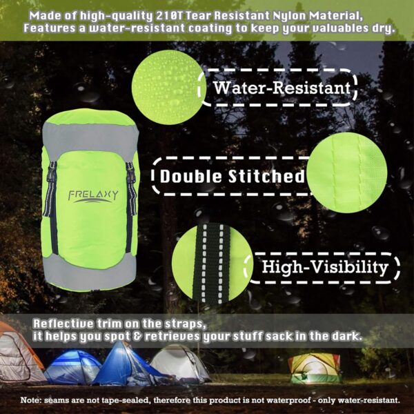 Frelaxy Compression Sack, 40% More Storage! 11L\/18L\/30L\/45L\/52L Compression Stuff Sack, Water-Resistant & Ultralight Sleeping Bag Stuff Sack - Space Saving Gear for Camping, Hiking, Backpacking