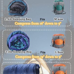 Frelaxy Compression Sack, Ultralight Sleeping Bag Stuff Sack, 40% More Storage! 11L\/18L\/30L\/45L\/52L, Compression Stuff Sack - Space Saving Gear for Camping, Hiking, Backpacking